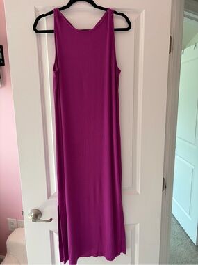 LOFT Sleeveless Fuchsia Maxi Dress